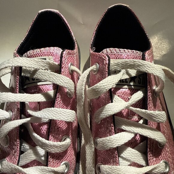 Converse All Star Chuck Taylor East Coaster Girls 12 Shoes 647732F Glitter Pink - Picture 12 of 16